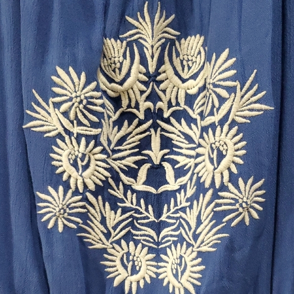 Lovers + Friends Blue and White Embroidered Carmella Romper - Picture 6 of 12